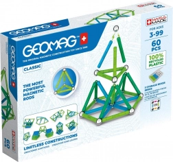 Klassieke magnetische blokken Geomag Recycled, 60 onderdelen