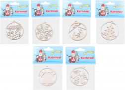 Houten kerstornament 63 mm