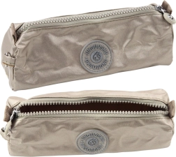 Trousse scolaire à une seule compartiment argentée