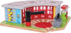 Bigjigs Rail Wooden Depot for 5 Trains
