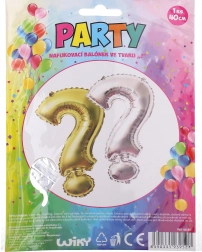 Opblaasbare ballon vraagteken 40 cm