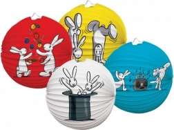 Papieren ronde lampion BOB EN BOBEK 25 cm