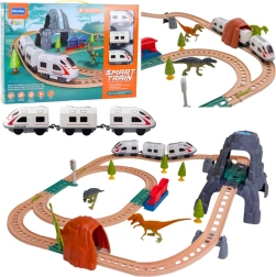 Electric Dinosaur Train Set with Lights and Sounds, 76 cm