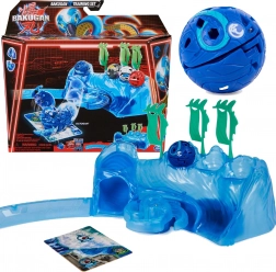 Bakugan Trainingsset met figuur Octogan Aquatic Clan blauw – strategisch spel