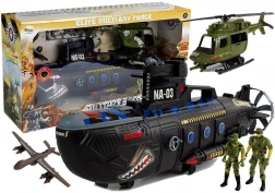 military set submarine 54 cm with sounds and helicopter