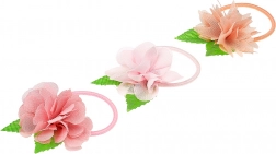 Haarelastiekjes met bloem Chayenne 3 stuks