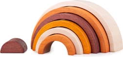 Houten stapelregenboog natuur Bigjigs Baby