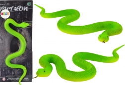 Snake Figurine Realistic Rubber Thermoplastic Green