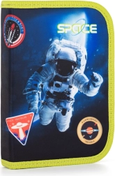 Etui met één compartiment en 2 flappen, leeg, ruimtemotief