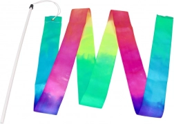 Goki gymnastieklint met stok regenboog