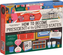Double-Sided Puzzle How to Become President of the United States 500 Pieces GALISON