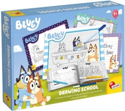 BLUEY Drawing School – creative set with a workbook and 4 wipe-clean boards