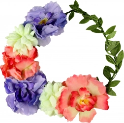 Hoofdband Krans met Kleurrijke Bloemen