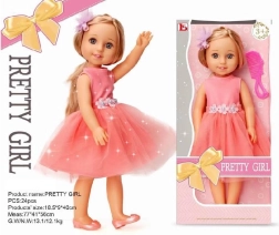 Pretty Girl Doll in Pink Dress 36 cm
