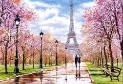 1000-Piece Puzzle – Romantic Stroll in Paris