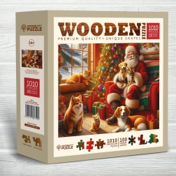 Houten puzzel Wooden City Kerstman en vrienden 1010 stukjes