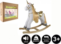 Schommelende pluche eenhoorn met geluid en beweging, draagvermogen 50 kg