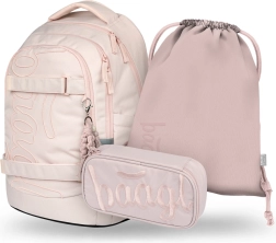Baagl set Skate Max Creamy: Backpack, Pencil Case, and Pouch