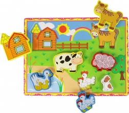 Houten 3D Inlegpuzzel Boerderij