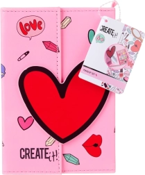 Mini cosmetica tasje van kunstleer met magnetische sluiting