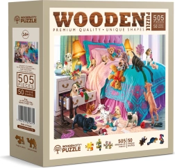 Houten puzzel WOODEN CITY Ondeugende puppies 505 stukjes