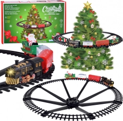 Petit train de Noël interactif pour sapin avec musique et lumière