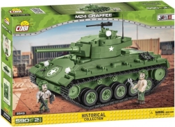 Cobi M24 Chaffee – bouwset van een tank uit de Tweede Wereldoorlog (590 stenen, 2 minifiguren)