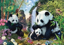 Pandas at the Waterfall Puzzle 500 pieces SCHMIDT