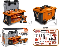 Workshop set for little DIYers in a wheeled suitcase