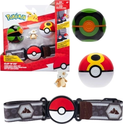 Pokemon clip 'n' go : set d’entraîneur avec ceinture, poké balls et figurine cubone