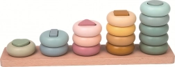 2kids toys houten vormenstapelaar – pastel Montessori speelgoed