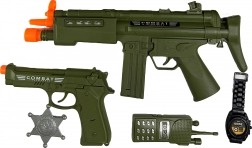 Militaire set met machinegeweer met licht- en geluidseffecten