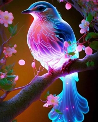 Diamantmalerei Magischer Vogel 30 × 40 cm