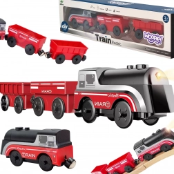 Elektrische locomotief WOOPIE met magnetische wagons