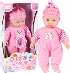 Babypop in pyjama met geluiden 34 cm