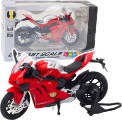 Metalen sportmotor 1:12 met licht en geluid – rood