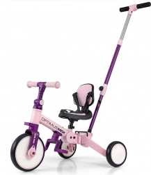 Tricycle enfant 5-en-1 avec barre de guidage MILLY MALLY OPTIMUS MAX rose