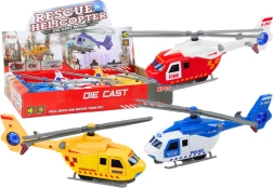 Metalen reddingshelikopter met frictieaandrijving en opendeuren