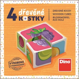 Dino wooden blocks Fruit 4 pcs