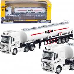 Camion-citerne 1:50 avec éléments mobiles blanc