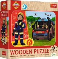 Wooden Puzzle FIREMAN SAM 24 pieces