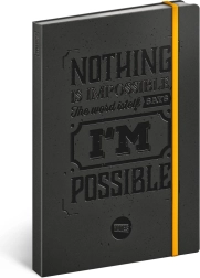 Motivational Notebook NOTIQUE with Lines 13 x 21 cm
