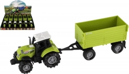 Plastic tractor met aanhanger 26 cm met licht en geluid