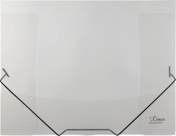 Transparante map met elastiek Lines