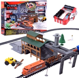 Kinder RC goederentreinbaanset met station en wagons