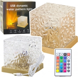 nachtelijke RGB-lamp met poollicht- en golf-effect, 16 kleuren, afstandsbediening