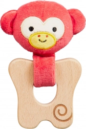 Petit Collage bijtring aapje van biologische katoen en hout