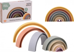Happy World regenboogpuzzel van bioplastic
