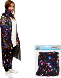 Tovenaarsmantel 120 cm met pompoenprint