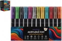 Acryl metallic stiften 12 st voor universeel gebruik